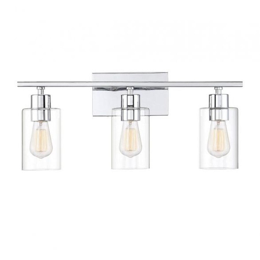 Savoy House Lambert 3-Light Bathroom Vanity Light, Polished Chrome - 8-2149-3-11