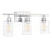 Savoy House Lambert 3-Light Bathroom Vanity Light, Polished Chrome