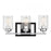 Savoy House Redmond 3Lt Bathroom Vanity Light, Black/ Chrome - 8-2154-3-67