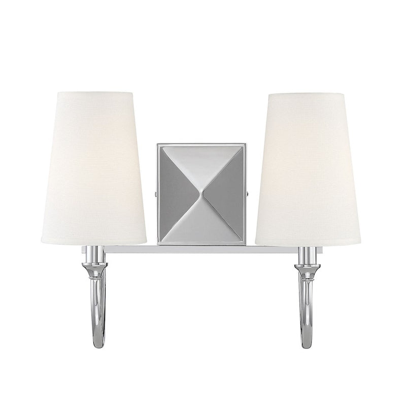 Savoy House Cameron 2Lt Bathroom Vanity Light, Nickel