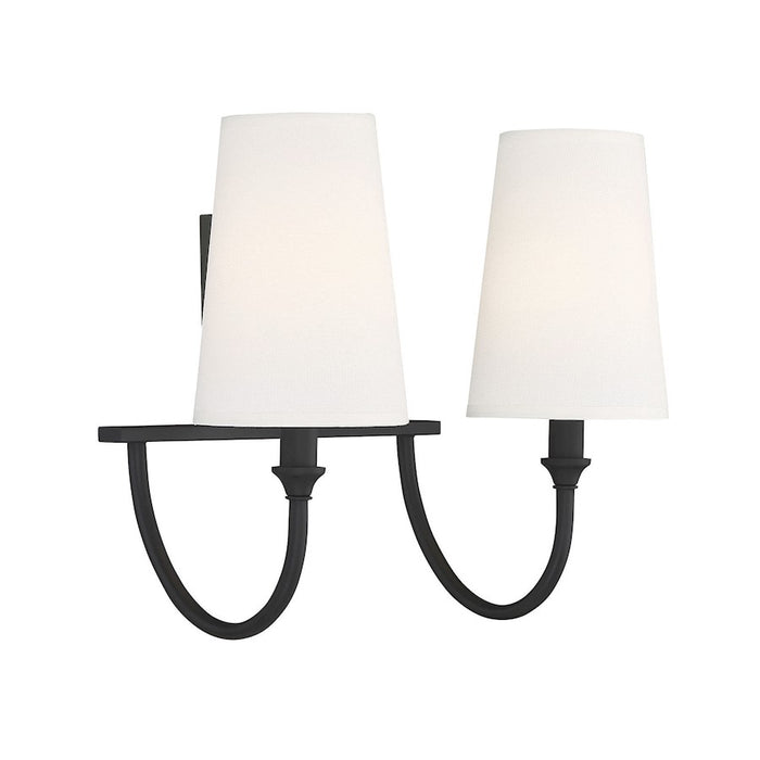 Savoy House Cameron 2-Light Bathroom Vanity Light, Matte Black