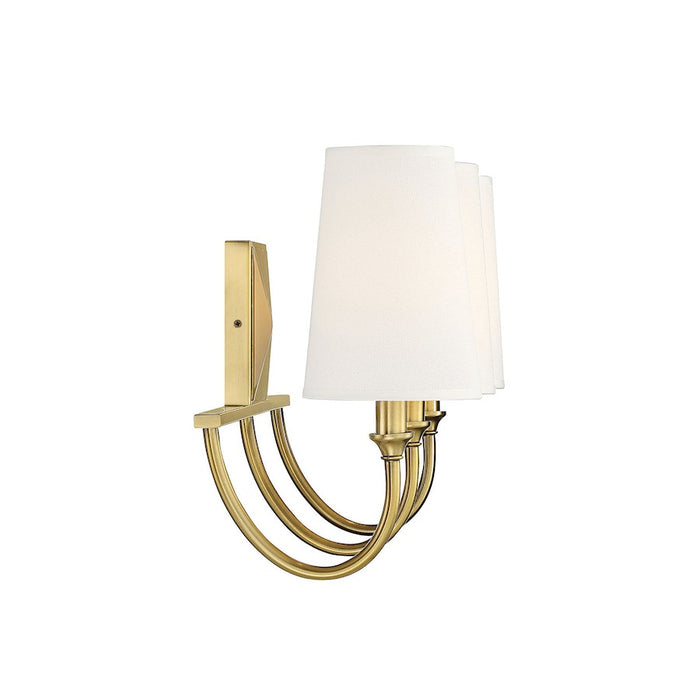 Savoy House Cameron 3-Light Bathroom Vanity Light, Warm Brass