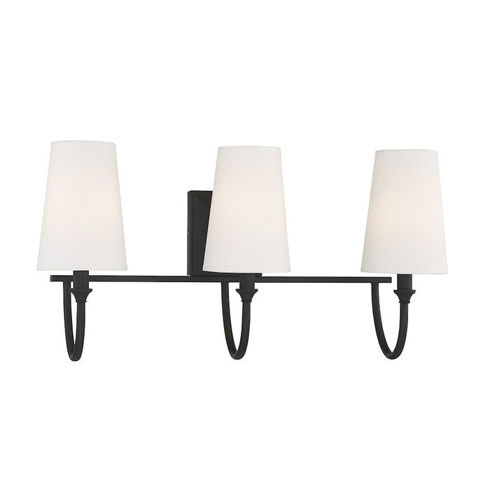 Savoy House Cameron 3-Light Bathroom Vanity Light, Matte Black