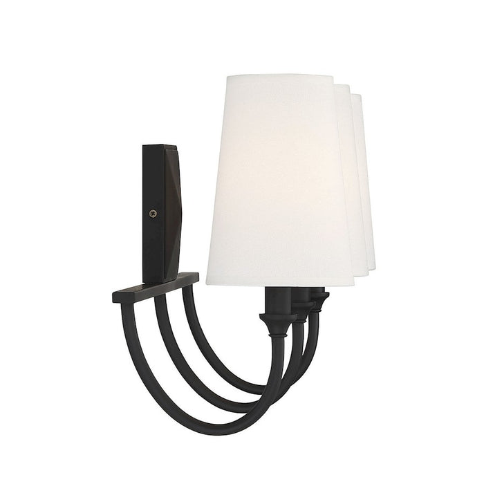 Savoy House Cameron 3-Light Bathroom Vanity Light, Matte Black