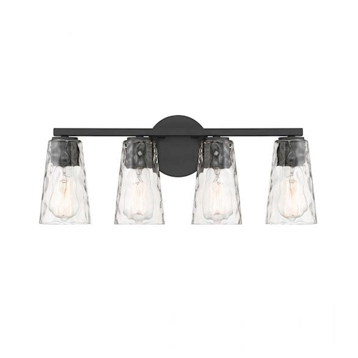 Savoy House Gordon 4-Light Bathroom Vanity Light, Matte Black - 8-2603-4-BK