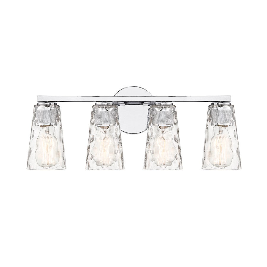 Savoy House Gordon 4-Light Bathroom Vanity Light, Chrome - 8-2603-4-CH