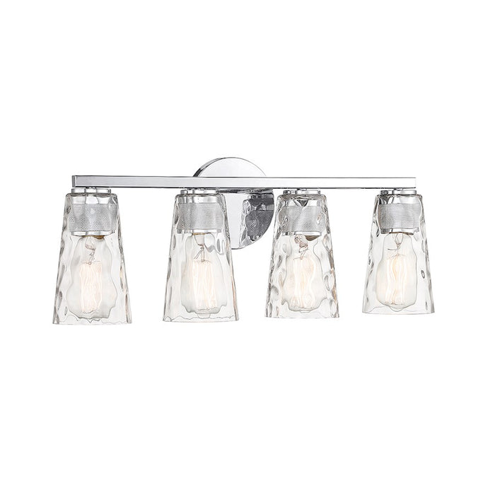 Savoy House Gordon 4-Light Bathroom Vanity Light, Chrome