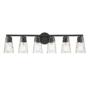 Savoy House Gordon 6-Light Bathroom Vanity Light, Matte Black - 8-2603-6-BK