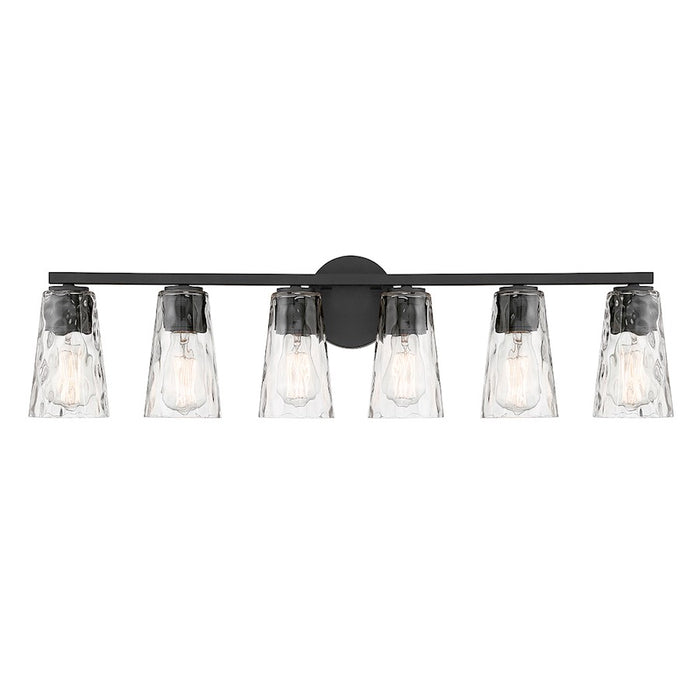 Savoy House Gordon 6-Light Bathroom Vanity Light, Matte Black - 8-2603-6-BK