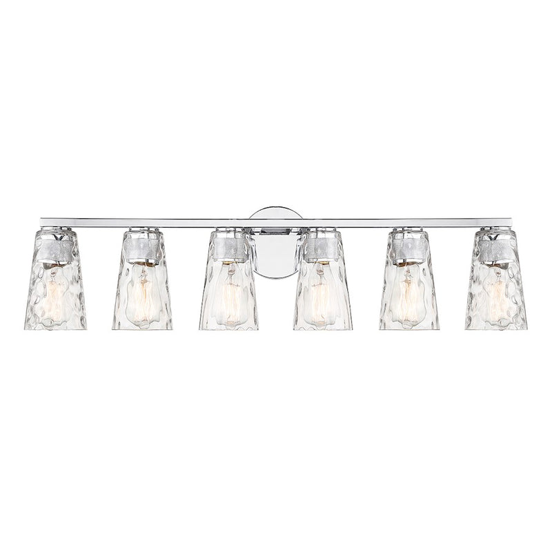 Savoy House Gordon 6-Light Bathroom Vanity Light, Chrome - 8-2603-6-CH