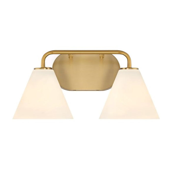 Savoy House Blair 2-Light Bathroom Vanity Light, Warm Brass - 8-2988-2-322