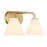 Savoy House Blair 2-Light Bathroom Vanity Light, Warm Brass