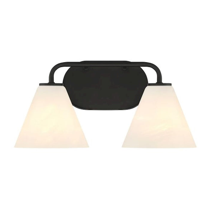 Savoy House Blair 2-Light Bathroom Vanity Light, Matte Black - 8-2988-2-BK