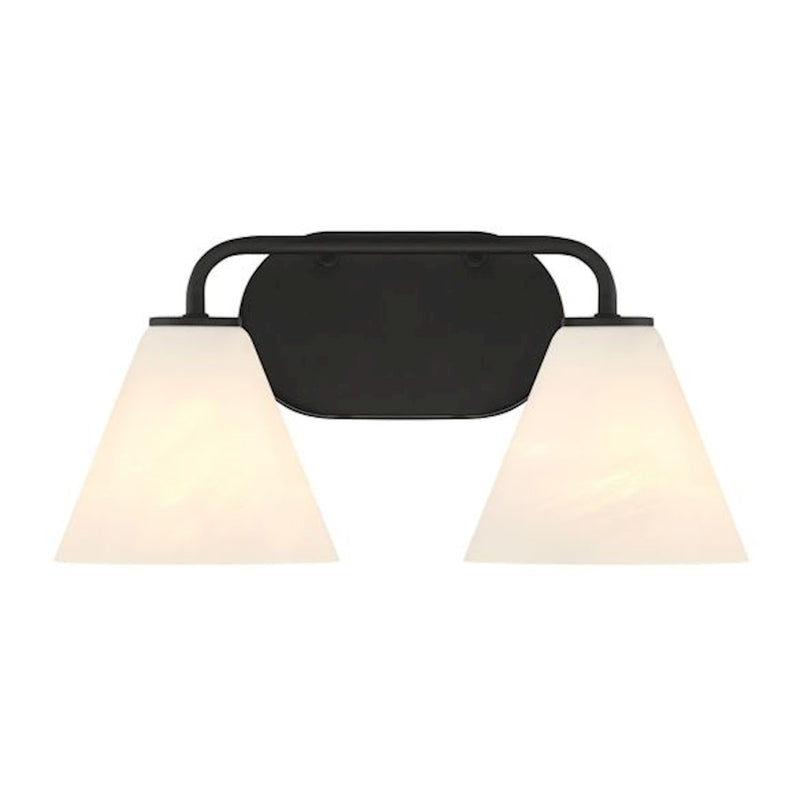 Savoy House Blair 2-Light Bathroom Vanity Light, Matte Black