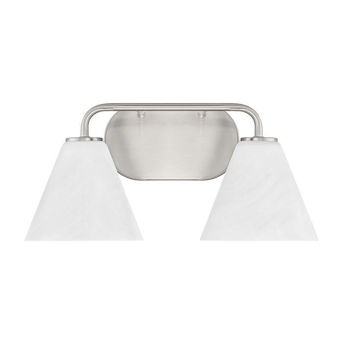 Savoy House Blair 2-Light Bathroom Vanity Light, Satin Nickel