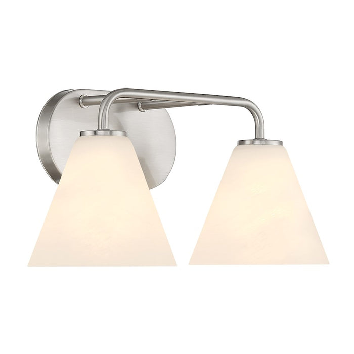 Savoy House Blair 2-Light Bathroom Vanity Light, Satin Nickel