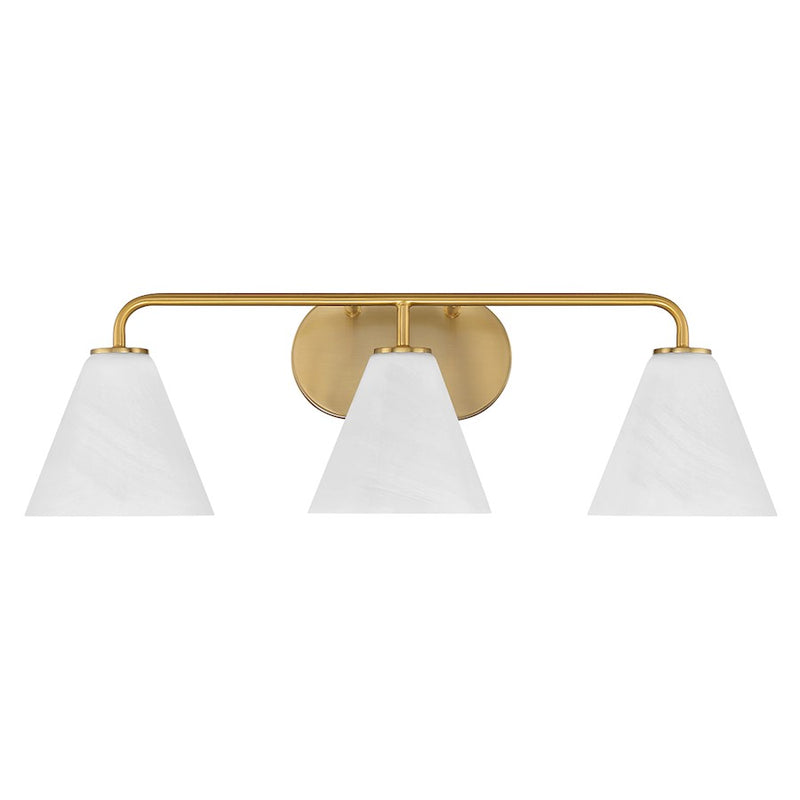 Savoy House Blair 3-Light Bathroom Vanity Light, Warm Brass