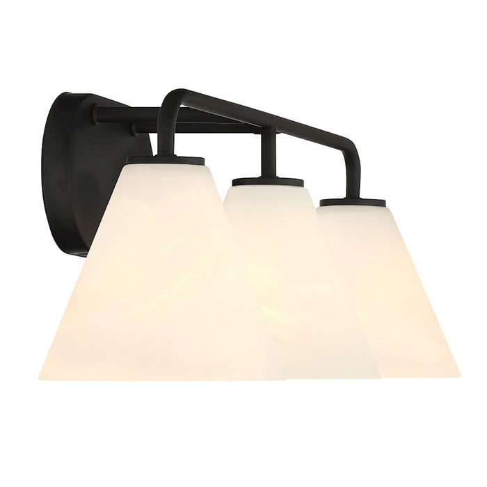 Savoy House Blair 3-Light Bathroom Vanity Light, Matte Black