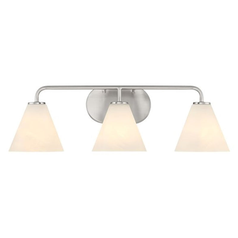 Savoy House Blair 3-Light Bathroom Vanity Light, Satin Nickel