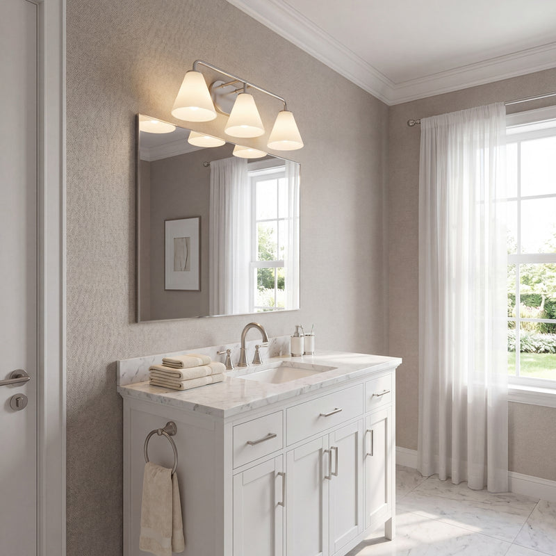 Savoy House Blair 3-Light Bathroom Vanity Light, Satin Nickel