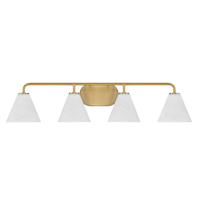Savoy House Blair 4-Light Bathroom Vanity Light, Warm Brass