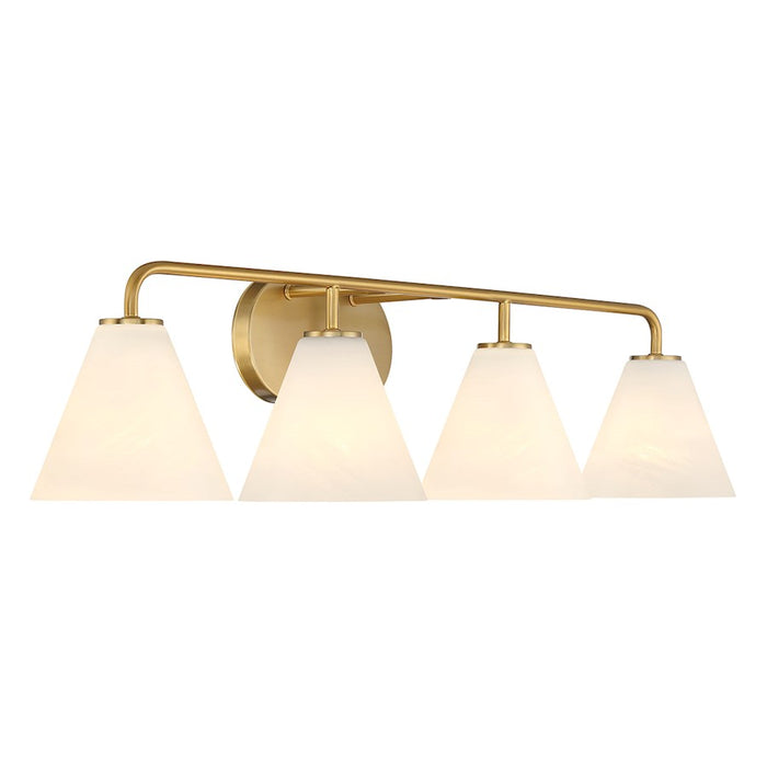 Savoy House Blair 4-Light Bathroom Vanity Light, Warm Brass