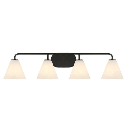 Savoy House Blair 4-Light Bathroom Vanity Light, Matte Black - 8-2988-4-BK