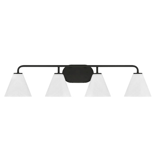Savoy House Blair 4-Light Bathroom Vanity Light, Matte Black