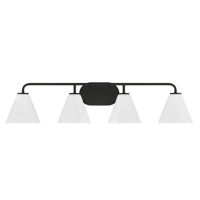 Savoy House Blair 4-Light Bathroom Vanity Light, Matte Black