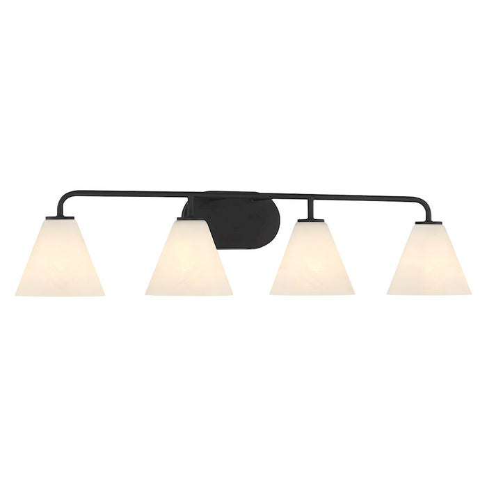 Savoy House Blair 4-Light Bathroom Vanity Light, Matte Black