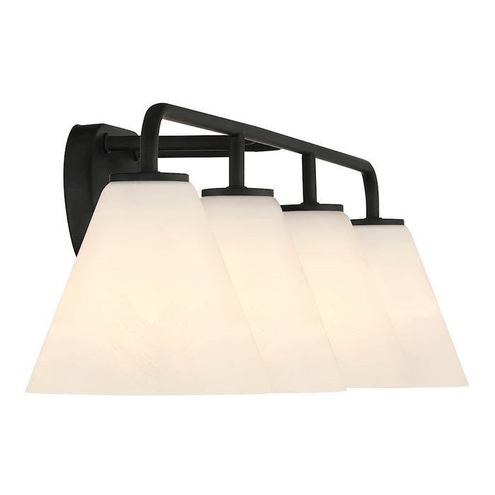 Savoy House Blair 4-Light Bathroom Vanity Light, Matte Black