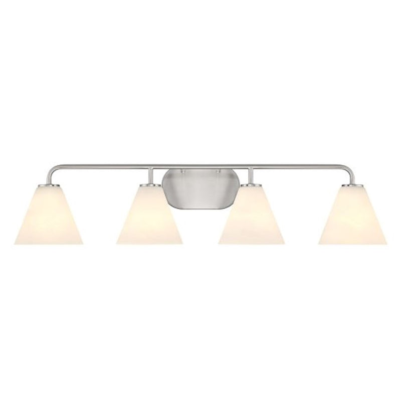 Savoy House Blair 4-Light Bathroom Vanity Light, Satin Nickel