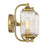 Savoy Essentials Holton 2 Light Bath, Warm Brass/Clear Ribbed