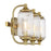 Savoy Essentials Holton 3 Light Bath, Warm Brass/Clear Ribbed
