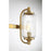 Savoy Essentials Holton 3 Light Bath, Warm Brass/Clear Ribbed