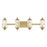 Savoy Essentials Holton 4 Light Bath, Warm Brass/Clear Ribbed - 8-3024-4-322