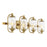 Savoy Essentials Holton 4 Light Bath, Warm Brass/Clear Ribbed