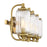 Savoy Essentials Holton 4 Light Bath, Warm Brass/Clear Ribbed