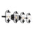 Savoy Essentials Holton 4 Light Bath, Matte Black/Clear Ribbed