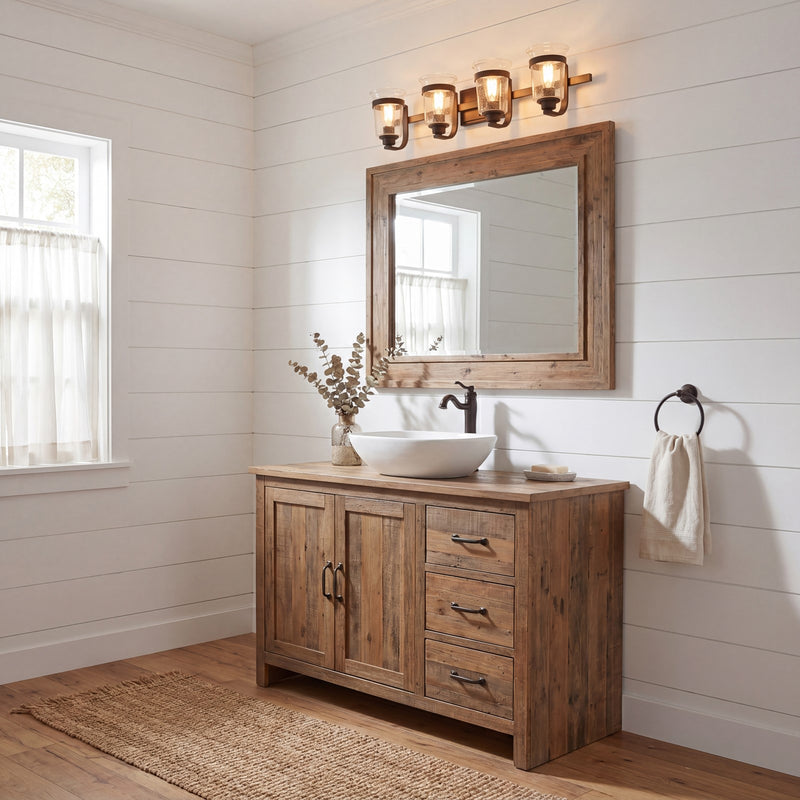 Savoy House Goodwin 4-Light Bathroom Vanity Light, English Bronze
