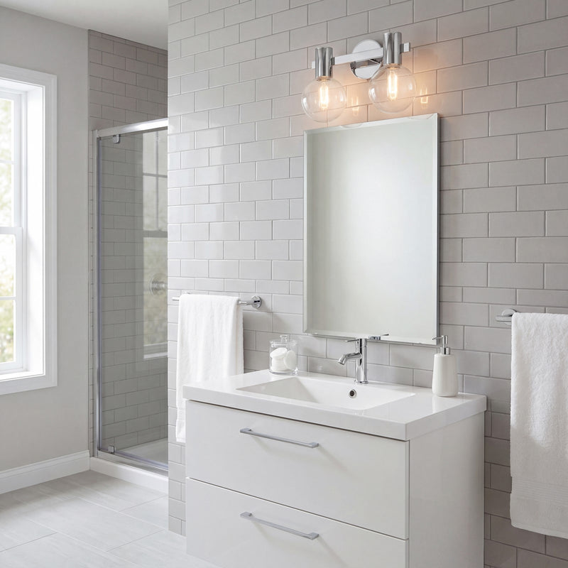 Essentials Wright 2 Light Bathroom Vanity