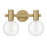 Savoy House Wright 2-Light Bathroom Vanity Light, Warm Brass