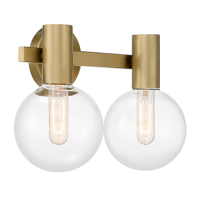 Savoy House Wright 2-Light Bathroom Vanity Light, Warm Brass