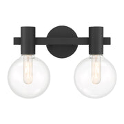 Savoy House Wright 2-Light Bathroom Vanity Light, Matte Black - 8-3076-2-BK