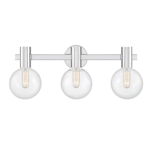 Savoy House Wright 3-Light Bathroom Vanity Light, Chrome - 8-3076-3-11