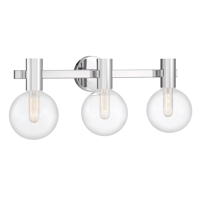 Savoy House Wright 3-Light Bathroom Vanity Light, Chrome