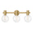 Savoy House Wright 3-Light Bathroom Vanity Light, Warm Brass - 8-3076-3-322