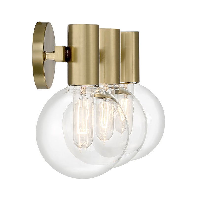 Savoy House Wright 3-Light Bathroom Vanity Light, Warm Brass