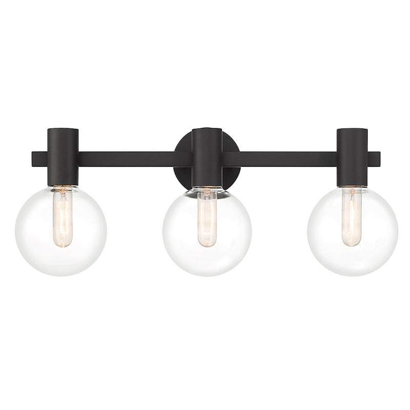 Savoy House Wright 3-Light Bathroom Vanity Light, Matte Black