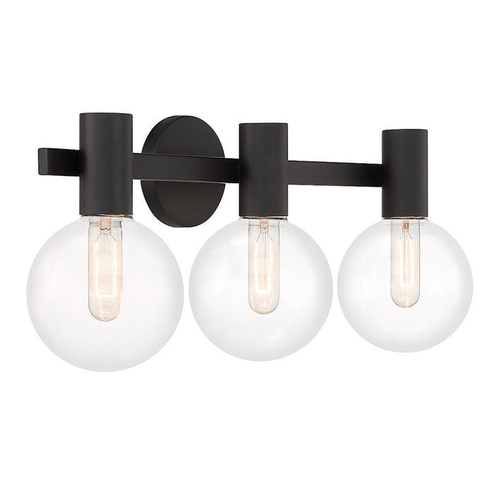 Savoy House Wright 3-Light Bathroom Vanity Light, Matte Black